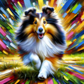Shetland Sheepdog Dog Portret Acryl Art Print Legpuzzel