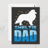 Shetland Sheepdog Dog Puppy Lover Sheltie Dad Briefkaart (Voorkant / Achterkant)