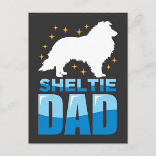 Shetland Sheepdog Dog Puppy Lover Sheltie Dad Briefkaart