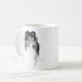 Shetland Sheepdog Drawing Koffiemok (Voorkant links)