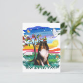 Shetland Sheepdog (driekleurig) Briefkaart (Staand voorkant)