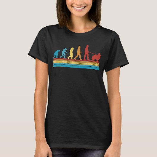 Shetland Sheepdog Evolution Retro Mini Collie Shel T-shirt (Voorkant)