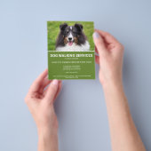 Shetland Sheepdog Foto Green Dog Walker Sjabloon Flyer (Hand)