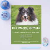 Shetland Sheepdog Foto Green Dog Walker Sjabloon Flyer (Enkel)
