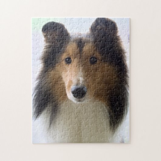 Shetland Sheepdog Foto Jigzaag Puzzle Legpuzzel (Verticaal)