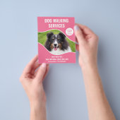 Shetland Sheepdog Foto - Pink Dog Walking Service Flyer (Hand)