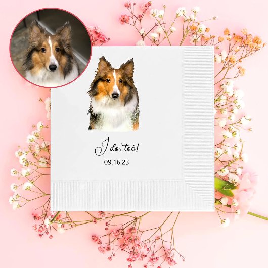 Shetland Sheepdog gepersonaliseerd ik doe het ook Servet