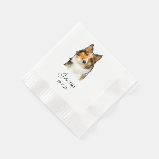 Shetland Sheepdog gepersonaliseerd ik doe het ook Servet (Hoek)