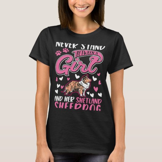 Shetland Sheepdog Girl Mini Collie Sheltie 1 T-shirt (Voorkant)