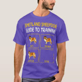 Shetland Sheepdog Guide to Training Dog T-shirt (Voorkant)