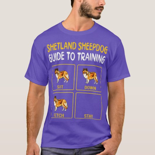 Shetland Sheepdog Guide to Training Dog T-shirt (Voorkant)