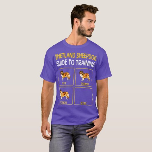 Shetland Sheepdog Guide to Training Dog T-shirt (Voorkant volledig)