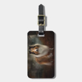 Shetland Sheepdog Halloween eng Bagagelabel (Voorkant verticaal)