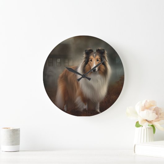 Shetland Sheepdog Halloween eng Grote Klok (Huis)