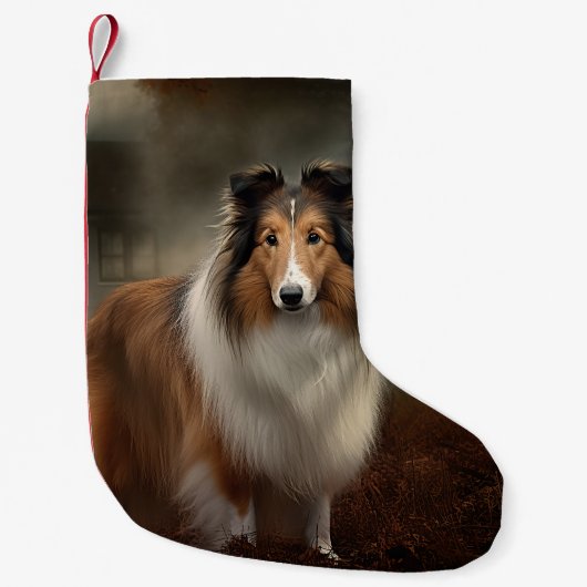 Shetland Sheepdog Halloween eng Kleine Kerstsok (Voorkant)