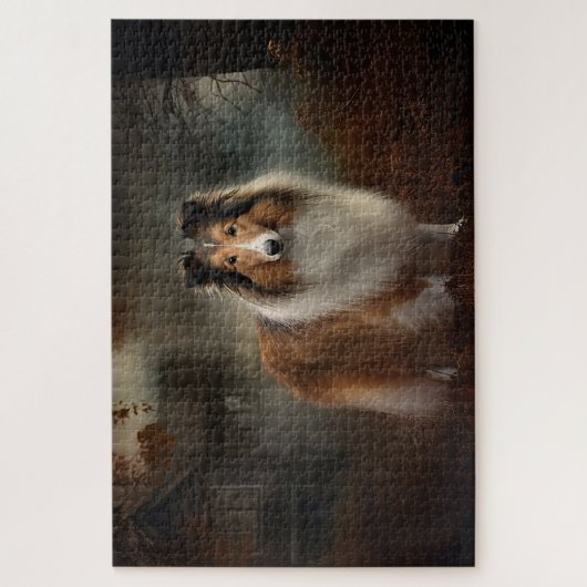 Shetland Sheepdog Halloween eng Legpuzzel (Verticaal)