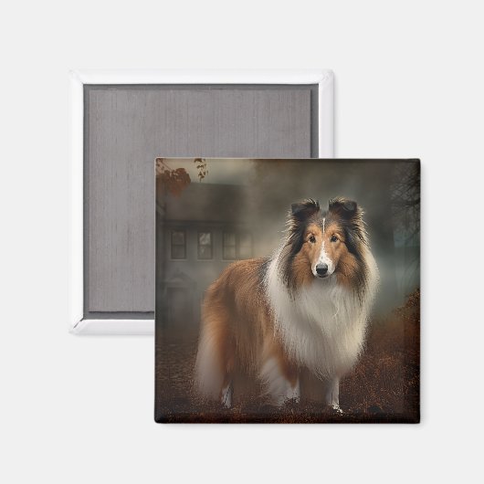 Shetland Sheepdog Halloween eng Magneet (Voorkant / Achterkant)