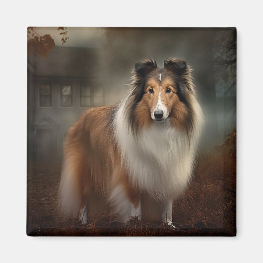 Shetland Sheepdog Halloween eng Magneet (Voorkant)