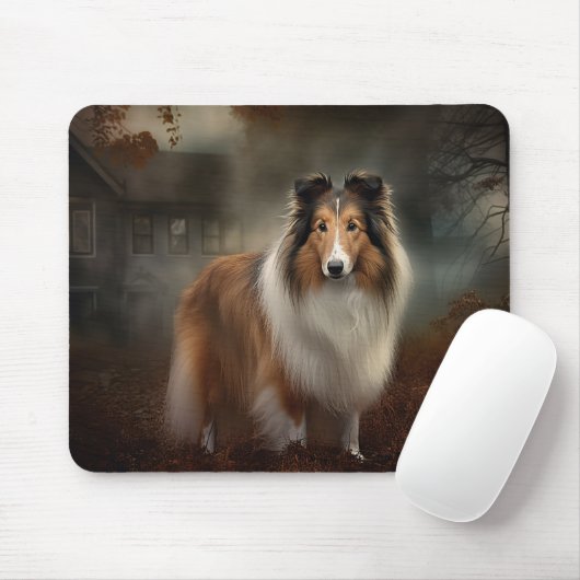 Shetland Sheepdog Halloween eng Muismat (Met muis)