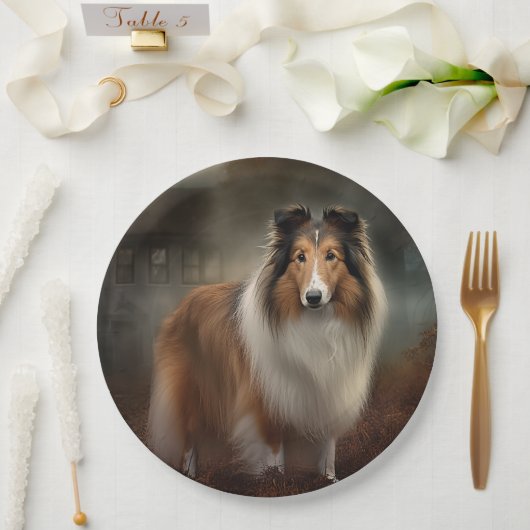 Shetland Sheepdog Halloween eng Papieren Bordje (Huwelijk)