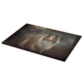 Shetland Sheepdog Halloween eng Snijplank (Hoek)