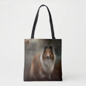 Shetland Sheepdog Halloween eng Tote Bag (Voorkant)