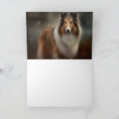 Shetland Sheepdog Halloween Griezelen Kaart (Binnen)