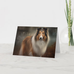 Shetland Sheepdog Halloween Griezelen Kaart