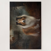 Shetland Sheepdog Halloween Griezelen Legpuzzel (Verticaal)