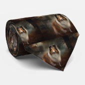 Shetland Sheepdog Halloween Griezelen Stropdas (Opgerold)