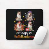 Shetland Sheepdog Halloween Kerstfeest Happy Hallo Muismat (Met muis)
