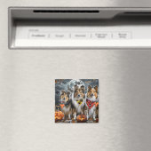Shetland Sheepdog Halloween Spel  Magneet (Insitu (Vaatwasser))