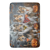 Shetland Sheepdog Halloween Spoken Badmat (Voorkant Verticaal)