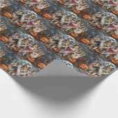 Shetland Sheepdog Halloween Spooky Cadeaupapier (Hoek)