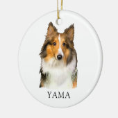 Shetland Sheepdog handtekening gepersonaliseerd Keramisch Ornament (Links)
