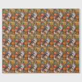 Shetland Sheepdog Herfst Oogst Dankdag Cadeaupapier (Vlak)