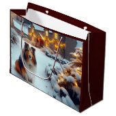 Shetland Sheepdog Holiday  Groot Cadeauzakje (Voorkant Gekanteld)