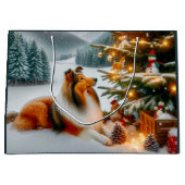  Shetland Sheepdog Holiday  Groot Cadeauzakje (Voorkant)