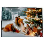  Shetland Sheepdog Holiday  Groot Cadeauzakje (Achterkant)