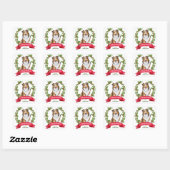 Shetland Sheepdog Holly Banner Kerstmis Vierkante Sticker (Vel)