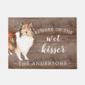 Shetland Sheepdog hond gepersonaliseerde deur mat (Voorkant)