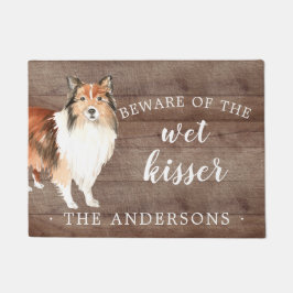 Shetland Sheepdog hond gepersonaliseerde deur mat