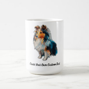 Shetland Sheepdog Hond Maak Je Eigen Aangepaste Te Koffiemok