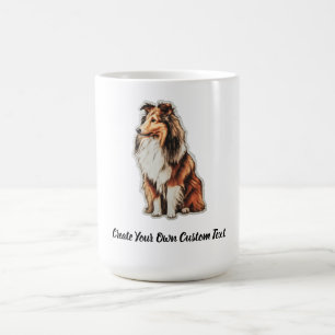 Shetland Sheepdog Hond Maak Je Eigen Aangepaste Te Koffiemok