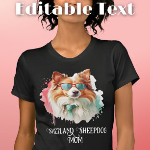 Shetland Sheepdog Hond Moeder Zonnebril T-shirt