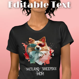Shetland Sheepdog Hond Moeder Zonnebril T-shirt