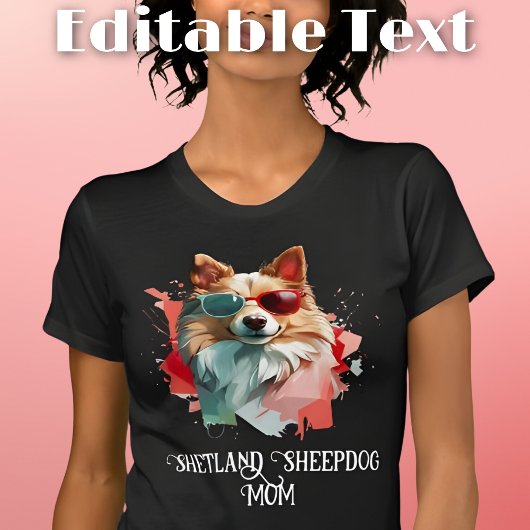 Shetland Sheepdog Hond Moeder Zonnebril T-shirt
