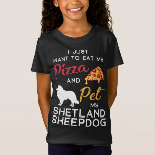 Shetland Sheepdog Hond Pizza liefhebber eigenaar X T-shirt