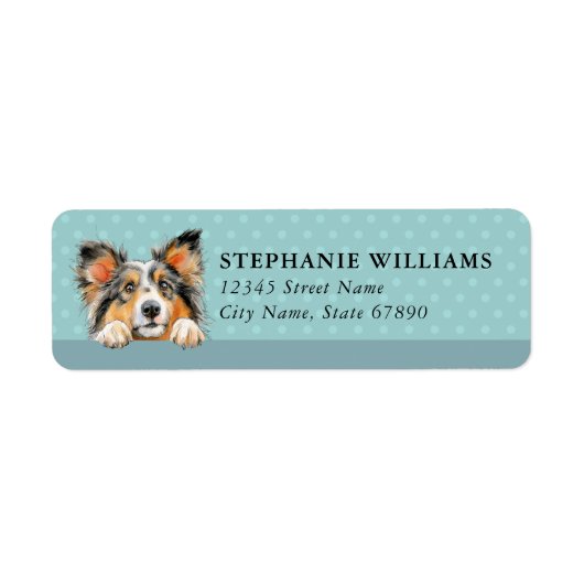 Shetland Sheepdog-hond retouradreslabels Etiket (Voorkant)