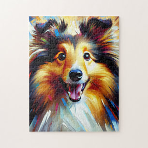 Shetland Sheepdog Honden Acryl Kunstprint Hondenli Legpuzzel